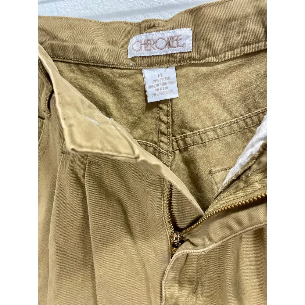 Vintage 90s Cherokee Khaki High-Rise Shorts Women's 29